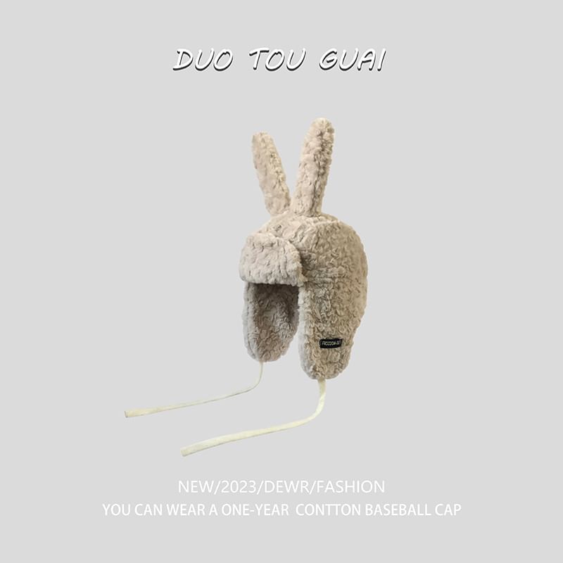 Chenille Ear Hat Rabbit Trapper