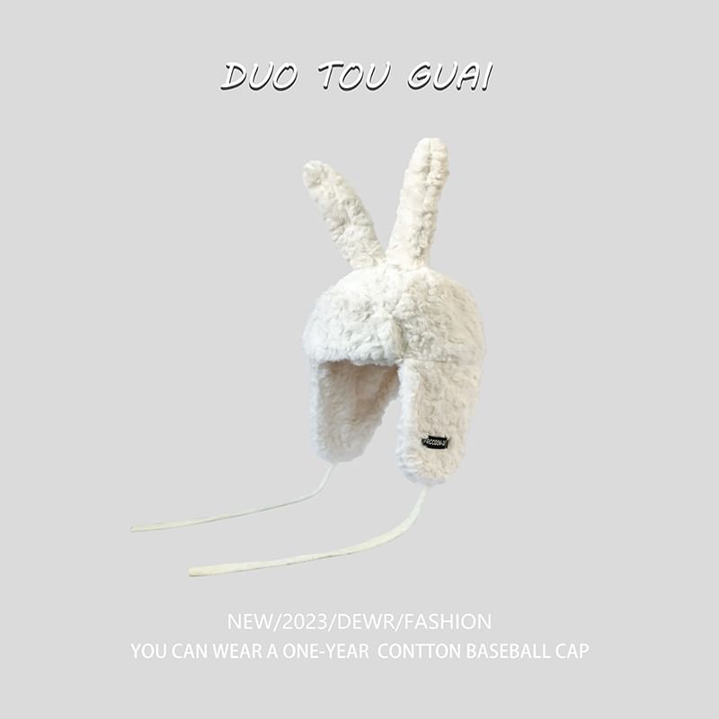 Chenille Ear Hat Rabbit Trapper