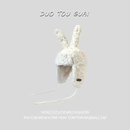 Chenille Ear Hat Rabbit Trapper
