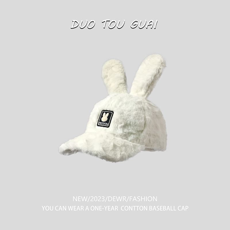 Cap Applique Baseball Rabbit Chenille Ear