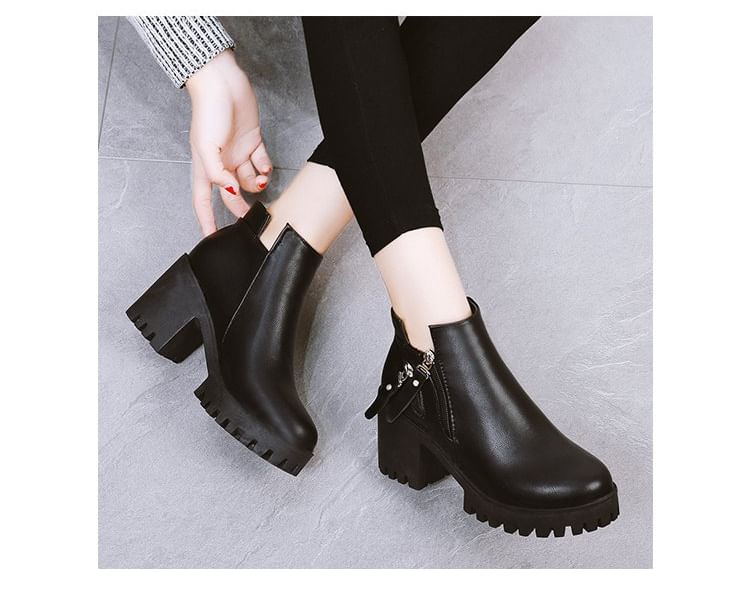 Boots Ankle Heel Chunky Platform