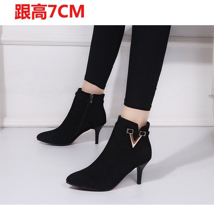 Boots Pointed Ankle Stiletto