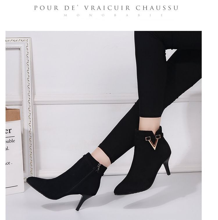 Boots Pointed Ankle Stiletto
