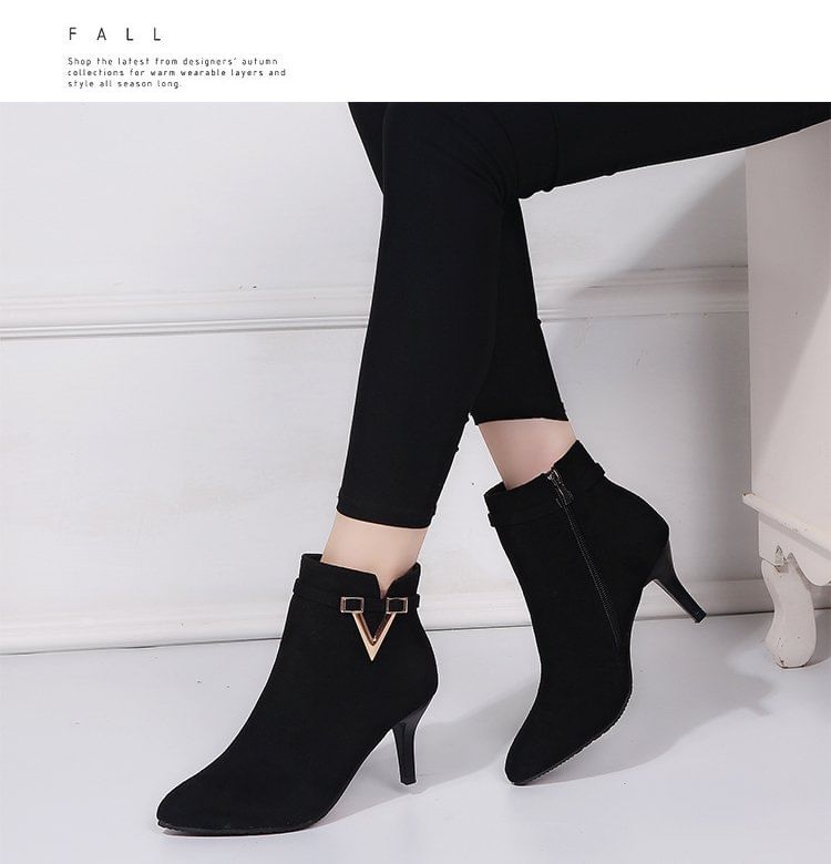 Boots Pointed Ankle Stiletto