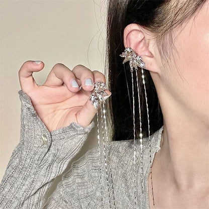 Threader Earring Cuff Butterfly Alloy