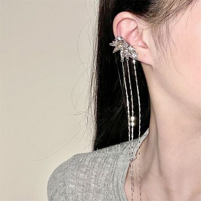 Threader Earring Cuff Butterfly Alloy
