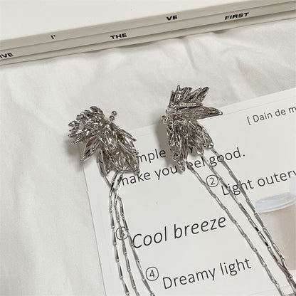Threader Earring Cuff Butterfly Alloy