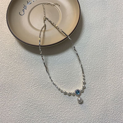 Pendant Alloy Choker Pearl Rhinestone Faux