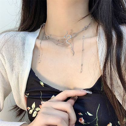 Alloy Layered Snake Choker
