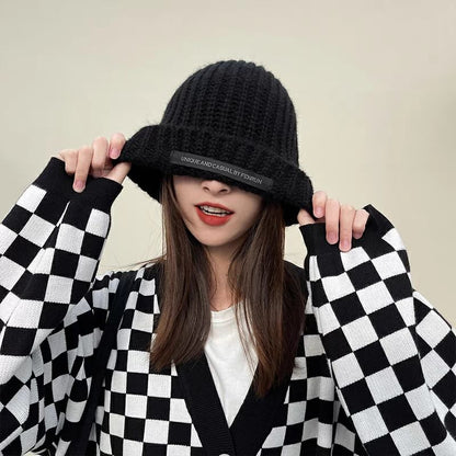 Knit Beanie Lettering Applique