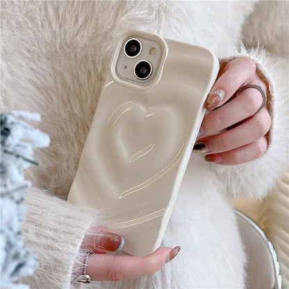Textured Case Heart Phone