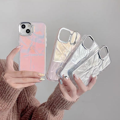 Phone Textured Case Stand Holographic