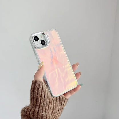 Phone Textured Case Stand Holographic