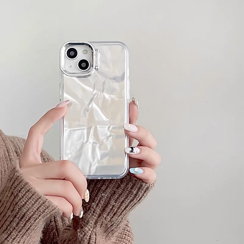 Phone Textured Case Stand Holographic