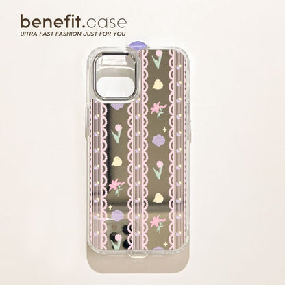 Phone Print Mirrored Case Floral Lace