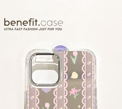 Phone Print Mirrored Case Floral Lace