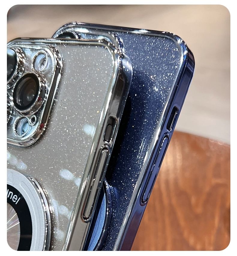 Glitter Stand Case Ring Phone