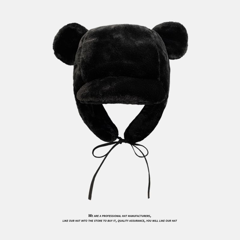 Sample Bear Ear Chenille Trapper Hat