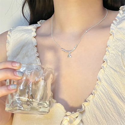Heart Pendant Beaded Necklace