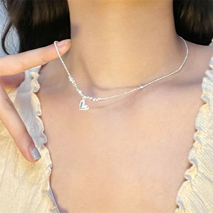 Heart Pendant Beaded Necklace