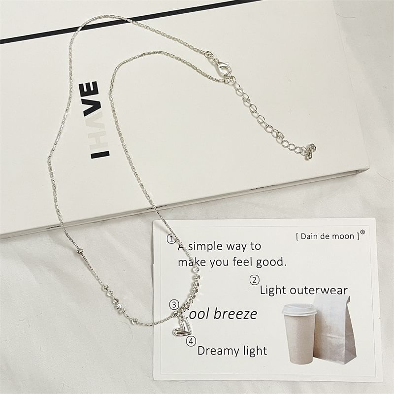 Heart Pendant Beaded Necklace