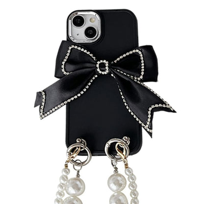 Lanyard Faux Case Phone Pearl Bow