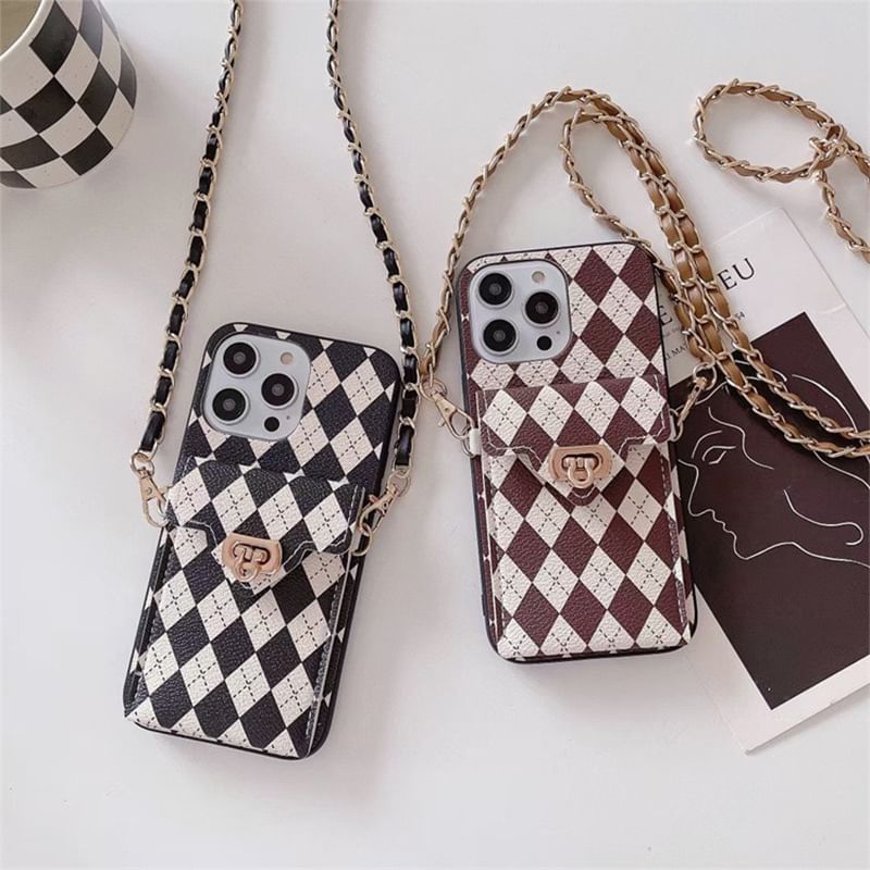 Phone Lanyard Argyle Case