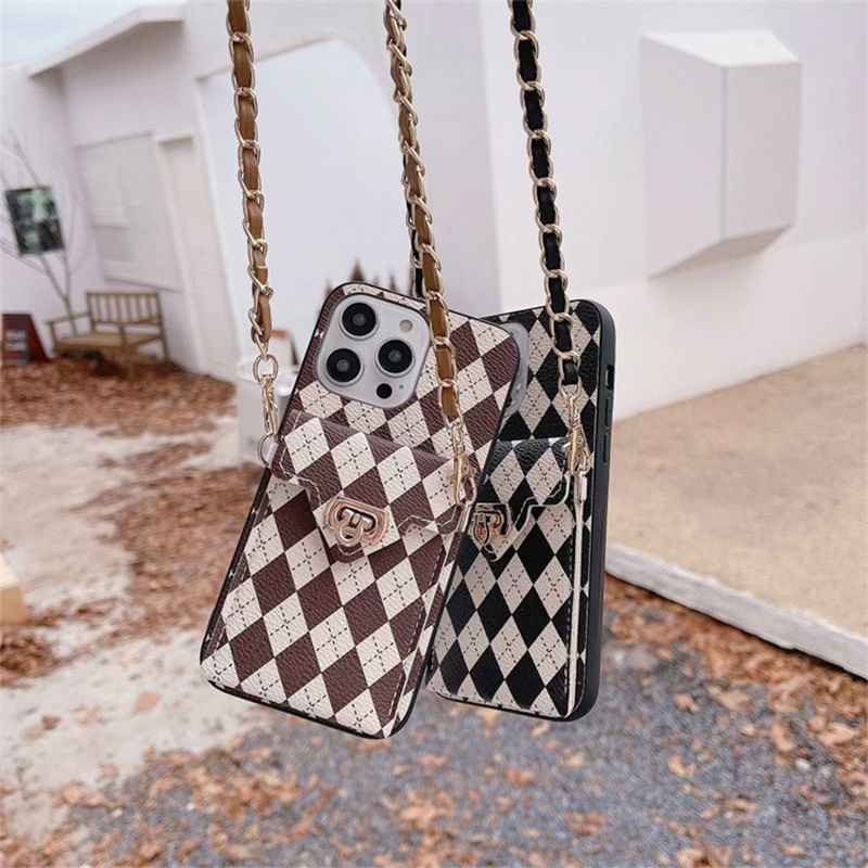 Phone Lanyard Argyle Case