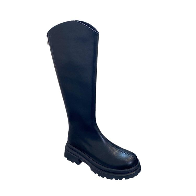 Plain Platform Tall Boots