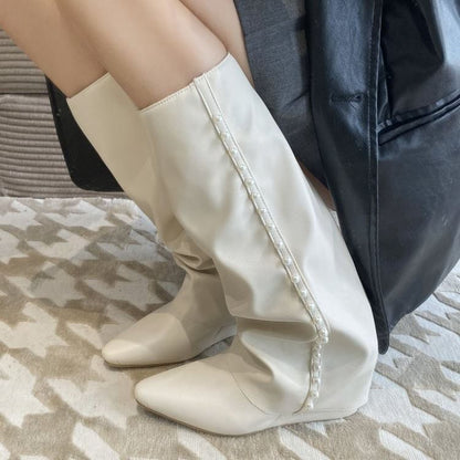 Tall Boots Wedge Pointy