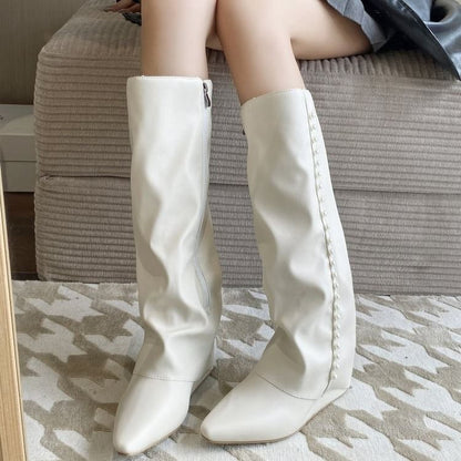 Tall Boots Wedge Pointy
