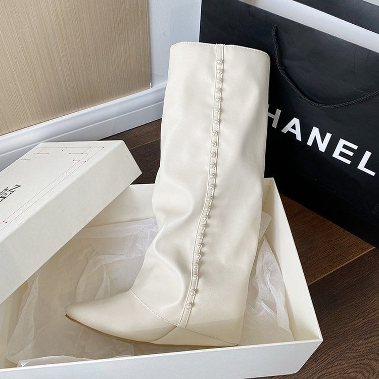 Tall Boots Wedge Pointy