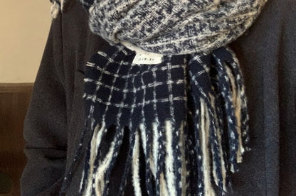 Fringe Plaid Scarf