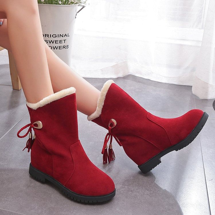 Short Boots Hidden-Wedge Snow