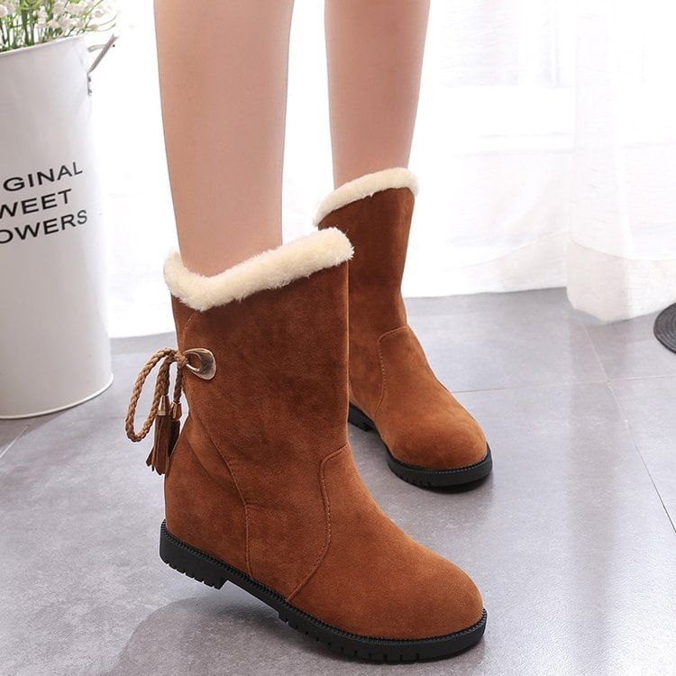 Short Boots Hidden-Wedge Snow