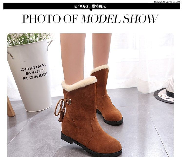 Short Boots Hidden-Wedge Snow