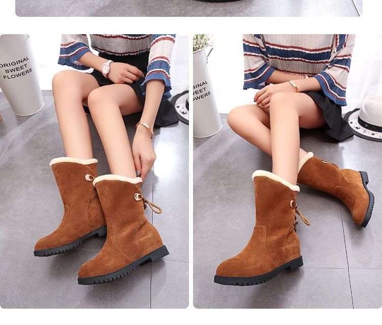 Short Boots Hidden-Wedge Snow