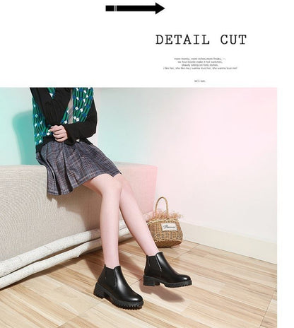 Boots Leather Chelsea Short Faux