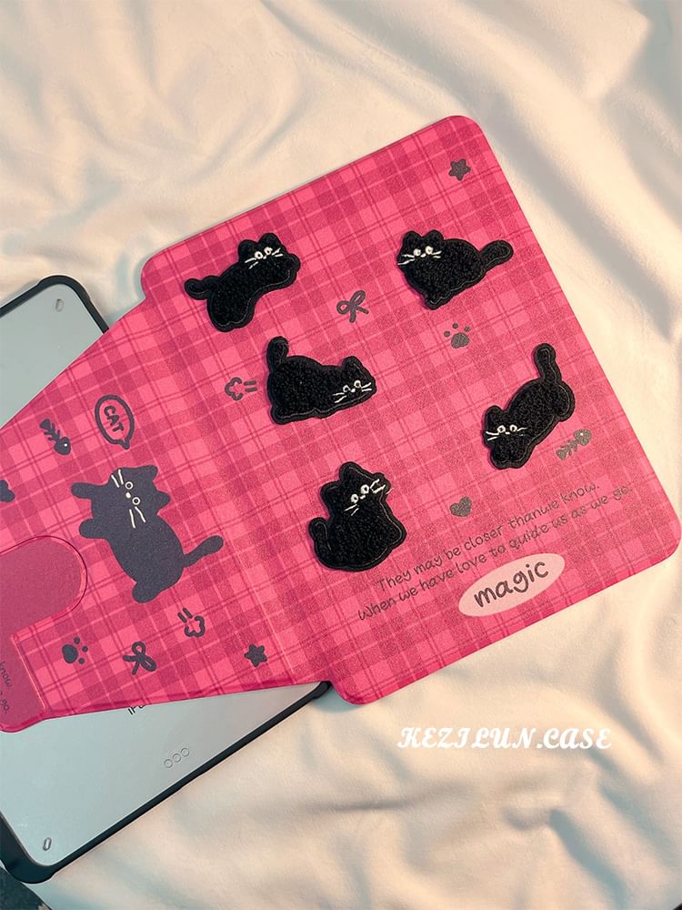iPad Cat Case Plaid
