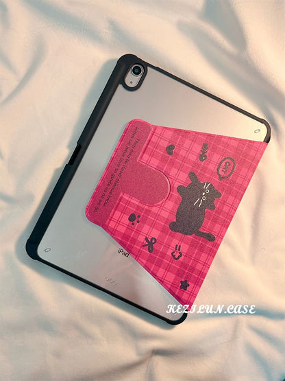 iPad Cat Case Plaid