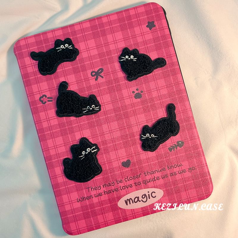 iPad Cat Case Plaid