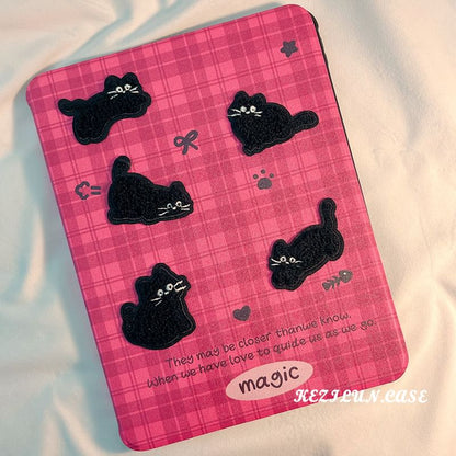 iPad Cat Case Plaid
