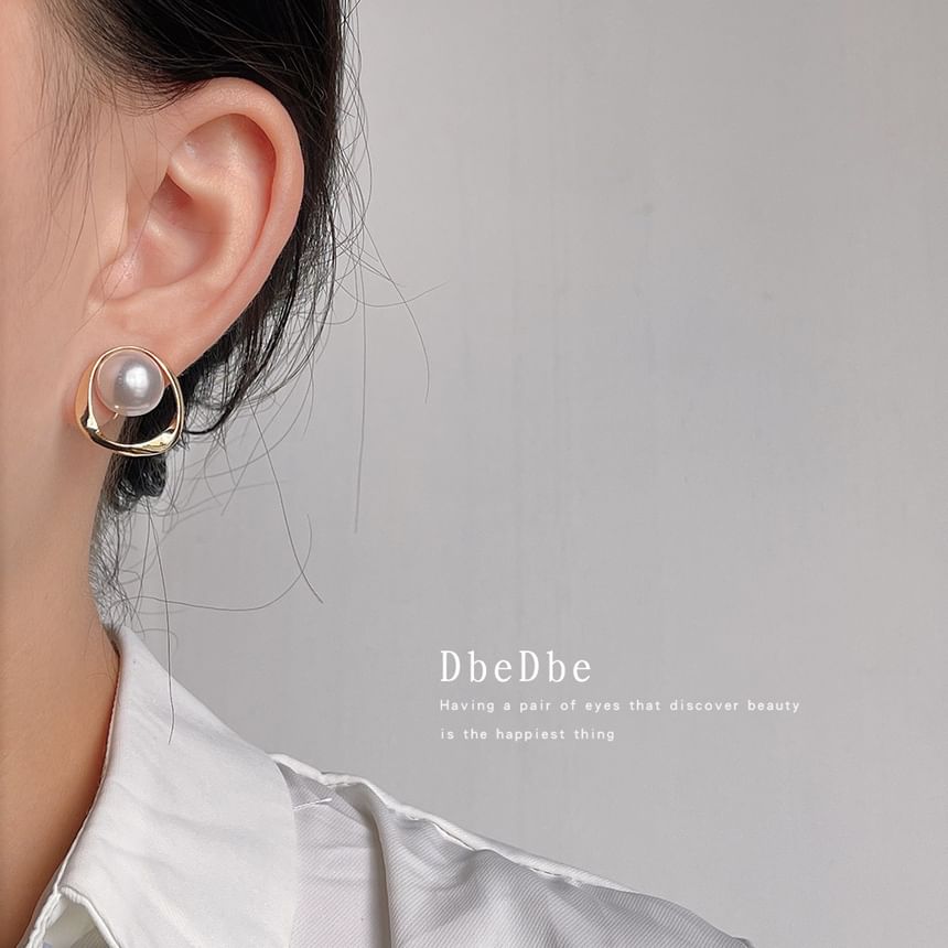 Ear Alloy Pearl Faux Hoop Cuff