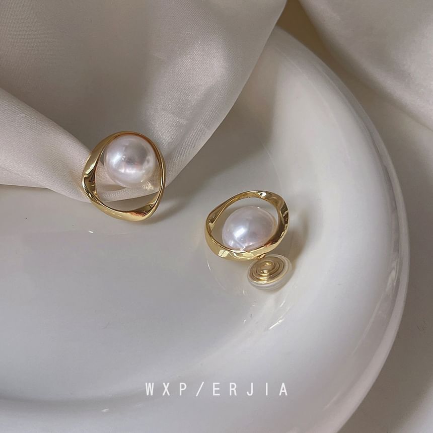 Ear Alloy Pearl Faux Hoop Cuff