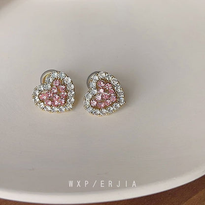 Alloy Cuff Rhinestone Heart Ear