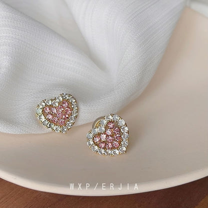 Alloy Cuff Rhinestone Heart Ear