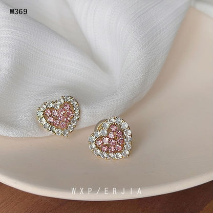 Alloy Cuff Rhinestone Heart Ear