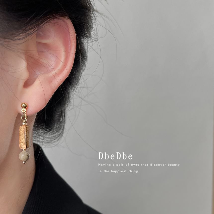 Faux Alloy Asymmetrical Gemstone Cuff Ear Dangle