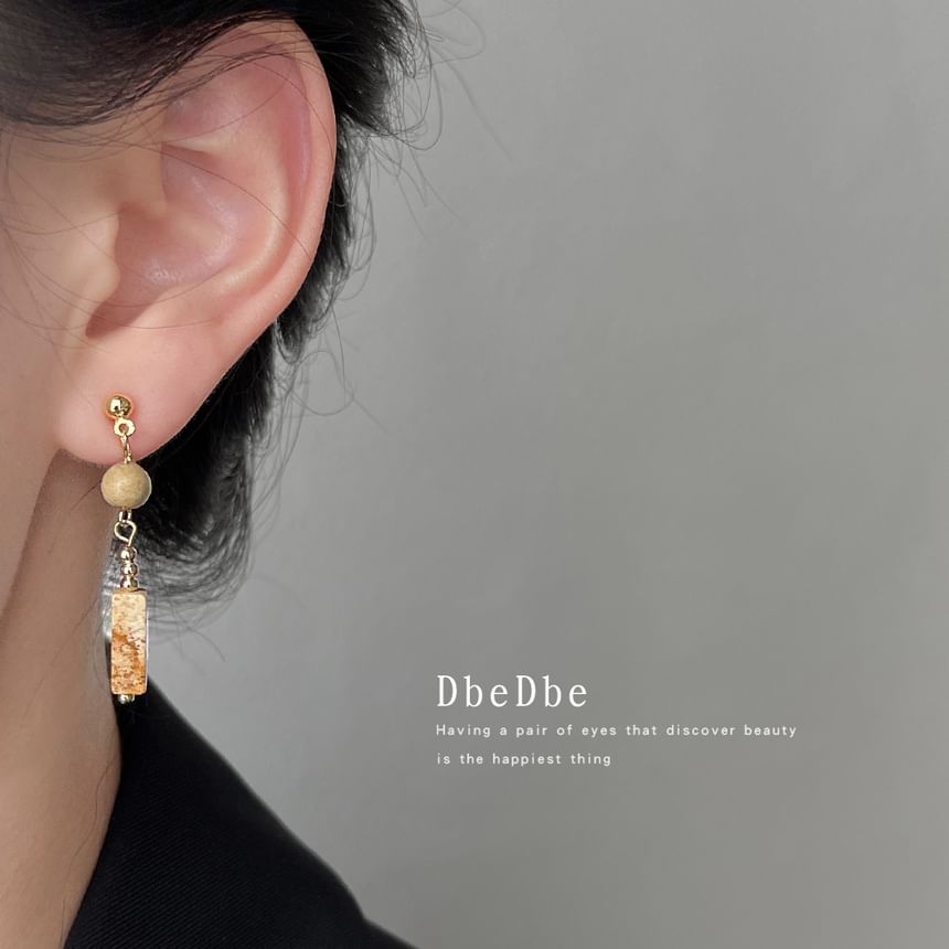 Faux Alloy Asymmetrical Gemstone Cuff Ear Dangle