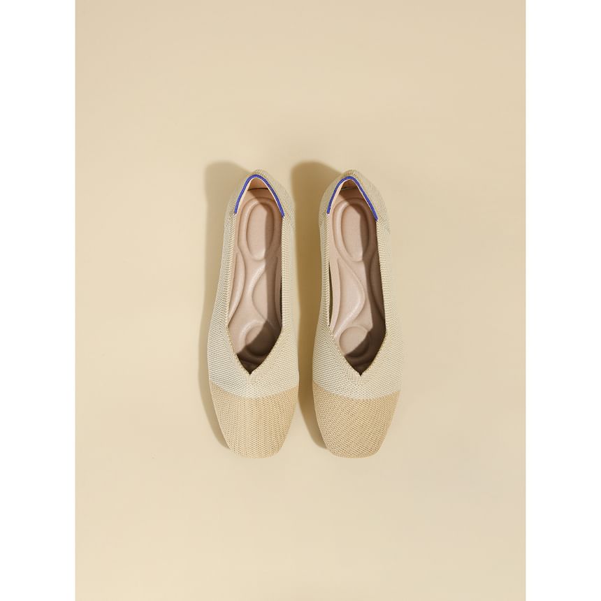 Flats Toe Woven Square